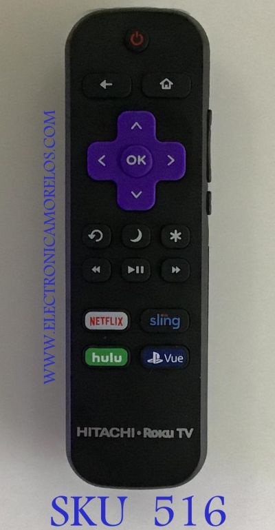 CONTROL REMOTO ORIGINAL PARA SMART TV HITACHI ROKU 101018E0003 / RC18B-T1 / MODELOS 50R8  / 49RH1 / 55RH1 / 60RH2 / 60R70 / 55RH1 / 55R81 / 49R80 / 65R8 / 55R80 / 55R7